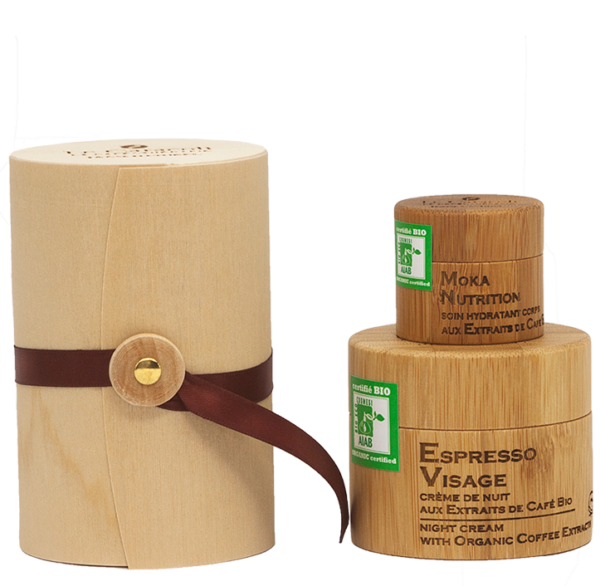 Crème de jour aux extraits de café - 50 ml - le caracoli - Espresso Visage + Moka nutrition - soin hydratant corps aux extraits de café bio - 5 ml