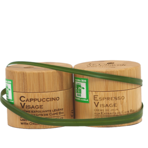 Crème exfoliante visage aux extraits de café bio - 150 ml - Le Caracoli - Cappuccino visage + Crème de jour aux extraits de café - 50 ml - le caracoli - Espresso Visage